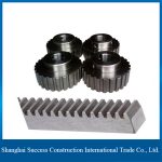 Standard metal rack and pinion gears with high