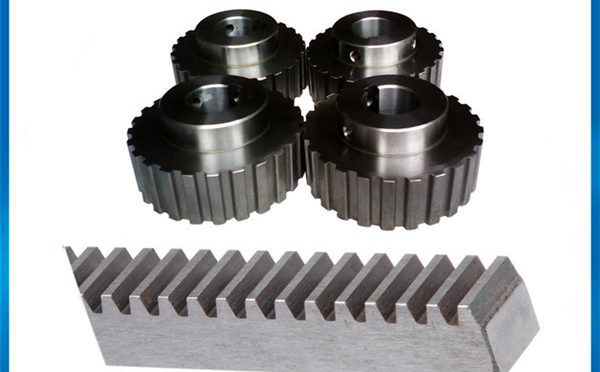 Standard metal rack and pinion gears with high