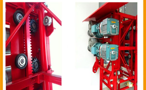 Helical rack and pinion for construction hoist