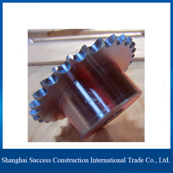 Construction elevator rack and pinion gears