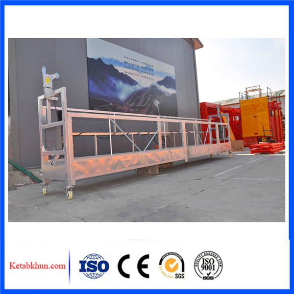 L shape electric rope suspended platform for construction and building cleaning