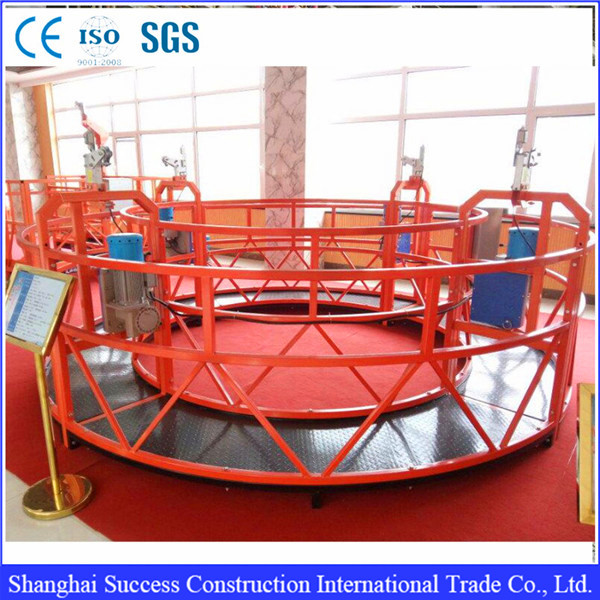 aluminum ally or steel material suspended platform ZLP630 rope suspended platform