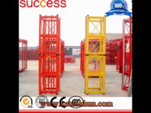 Building Used Single Cage Construction Hoist with Hop Deep Galvanized Mast Section