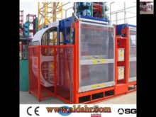 Variable Frequency High Speed CE & GOST Approved Building Hoist／Lift with Two Cages